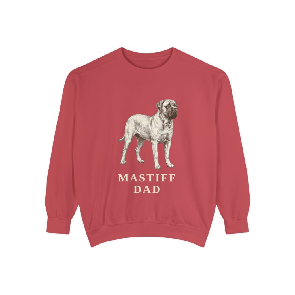 Mastiff Dad Sweatshirt, Crimson, front view