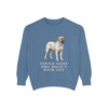 Mastiff Humor Sweatshirt, Blue Jean, front view