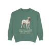 Mastiff Humor Sweatshirt, Light Green, front view