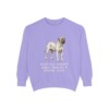 Mastiff Humor Sweatshirt, Violet, front view