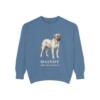 mastiff-sweatshirt-latin-blue-jean Mastiff Latin Sweatshirt, Blue Jean, front view