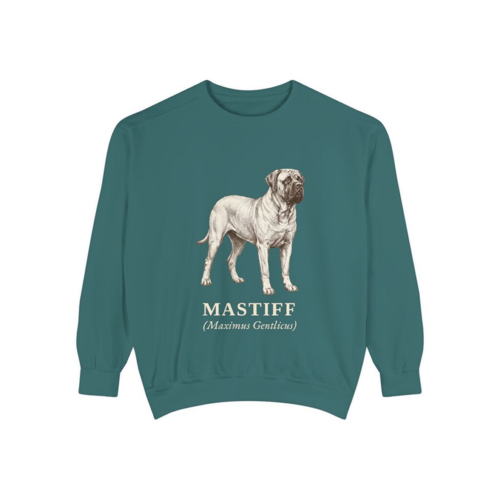 mastiff-sweatshirt-latin-blue-spruce Mastiff Latin Sweatshirt, Blue Spruce, front view