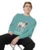 mastiff-sweatshirt-latin-seafoam-person-1-context Mastiff Latin Sweatshirt, Seafoam, person 1 context