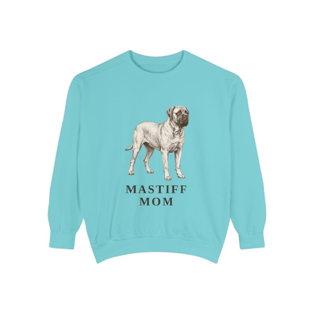 mastiff-sweatshirt-mom-chalky-mint Mastiff Mom Sweatshirt, Chalky Mint, front view