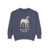 mastiff-sweatshirt-mom-denim Mastiff Mom Sweatshirt, Denim, front view