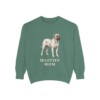 mastiff-sweatshirt-mom-light-green Mastiff Mom Sweatshirt, Light Green, front view