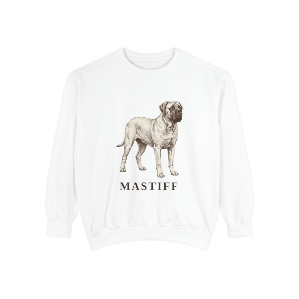 Mastiff Sweatshirt, White, front view
