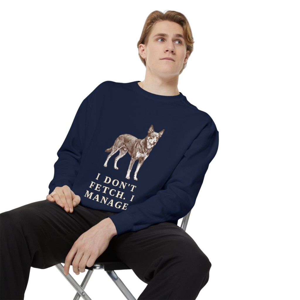 McNab Humor Sweatshirt, True Navy, person 1 context