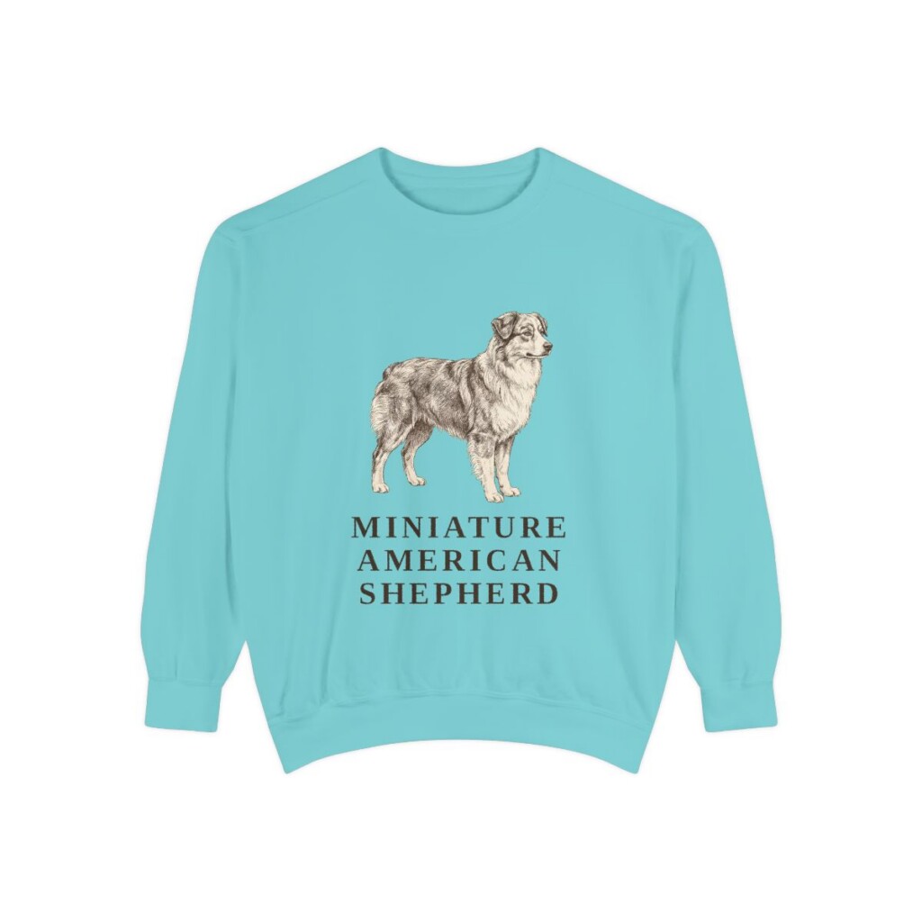 Miniature American Shepherd Sweatshirt, Chalky Mint, front view