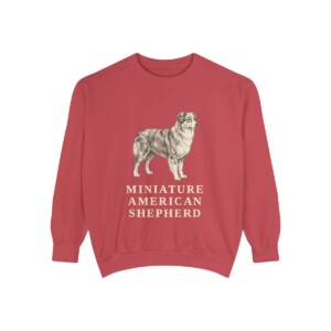 Miniature American Shepherd Sweatshirt, Crimson, front view
