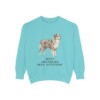 Miniature American Shepherd Humor Sweatshirt, Chalky Mint, front view