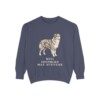 Miniature American Shepherd Humor Sweatshirt, Denim, front view