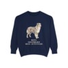 Miniature American Shepherd Humor Sweatshirt, True Navy, front view