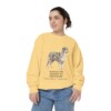 Miniature American Shepherd Latin Sweatshirt, Butter, person 2 front