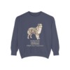 Miniature American Shepherd Latin Sweatshirt, Denim, front view