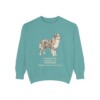 Miniature American Shepherd Latin Sweatshirt, Seafoam, front view