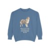 Miniature American Shepherd Mom Sweatshirt, Blue Jean, front view