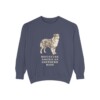 Miniature American Shepherd Mom Sweatshirt, Denim, front view