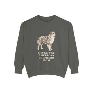 Miniature American Shepherd Mom Sweatshirt, Pepper, front view
