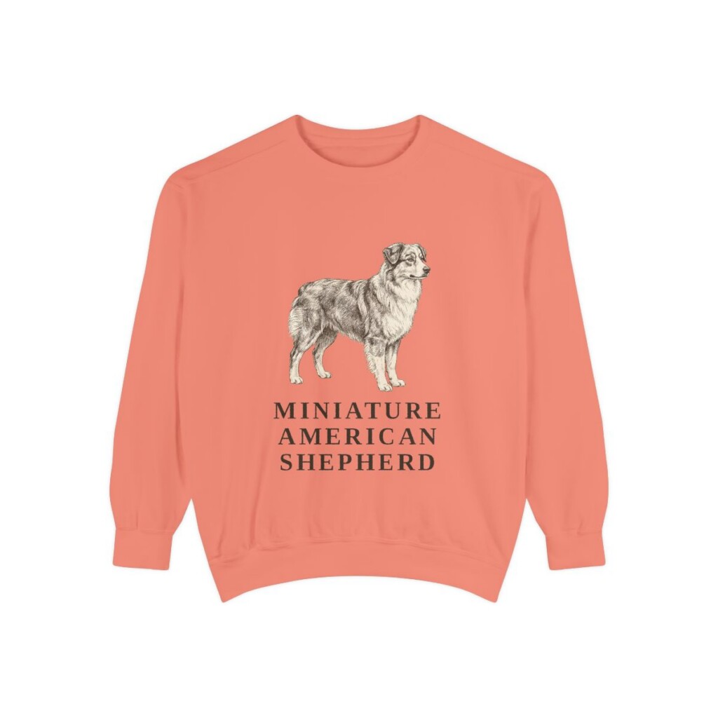 Miniature American Shepherd Sweatshirt, Terracotta, front view