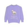 miniature-bull-terrier-sweatshirt-dad-violet Miniature Bull Terrier Dad Sweatshirt, Violet, front view