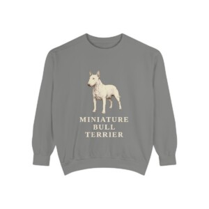 Miniature Bull Terrier Sweatshirt, Grey, front view