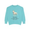 Miniature Bull Terrier Humor Sweatshirt, Chalky Mint, front view