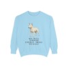 Miniature Bull Terrier Humor Sweatshirt, Chambray, front view