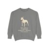 Miniature Bull Terrier Humor Sweatshirt, Grey, front view