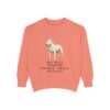 Miniature Bull Terrier Humor Sweatshirt, Terracotta, front view