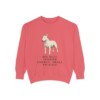 Miniature Bull Terrier Humor Sweatshirt, Watermelon, front view