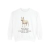 Miniature Bull Terrier Humor Sweatshirt, White, front view