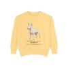 Miniature Bull Terrier Latin Sweatshirt, Butter, front view