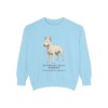 Miniature Bull Terrier Latin Sweatshirt, Chambray, front view