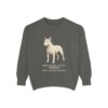 Miniature Bull Terrier Latin Sweatshirt, Pepper, front view