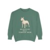 Miniature Bull Terrier Mom Sweatshirt, Light Green, front view