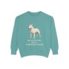 Miniature Bull Terrier Mom Sweatshirt, Seafoam, front view