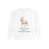Miniature Bull Terrier Mom Sweatshirt, White, front view