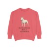 miniature-bull-terrier-sweatshirt-watermelon Miniature Bull Terrier Sweatshirt, Watermelon, front view