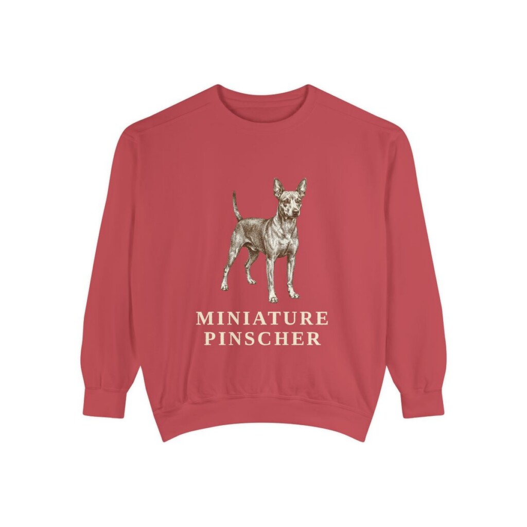 Miniature Pinscher Sweatshirt, Crimson, front view