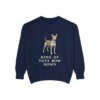 Miniature Pinscher Humor Sweatshirt, True Navy, front view