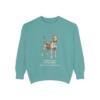 Miniature Pinscher Latin Sweatshirt, Seafoam, front view