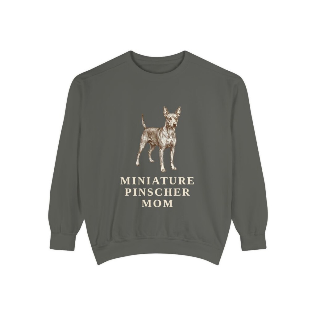 Miniature Pinscher Mom Sweatshirt, Pepper, front view