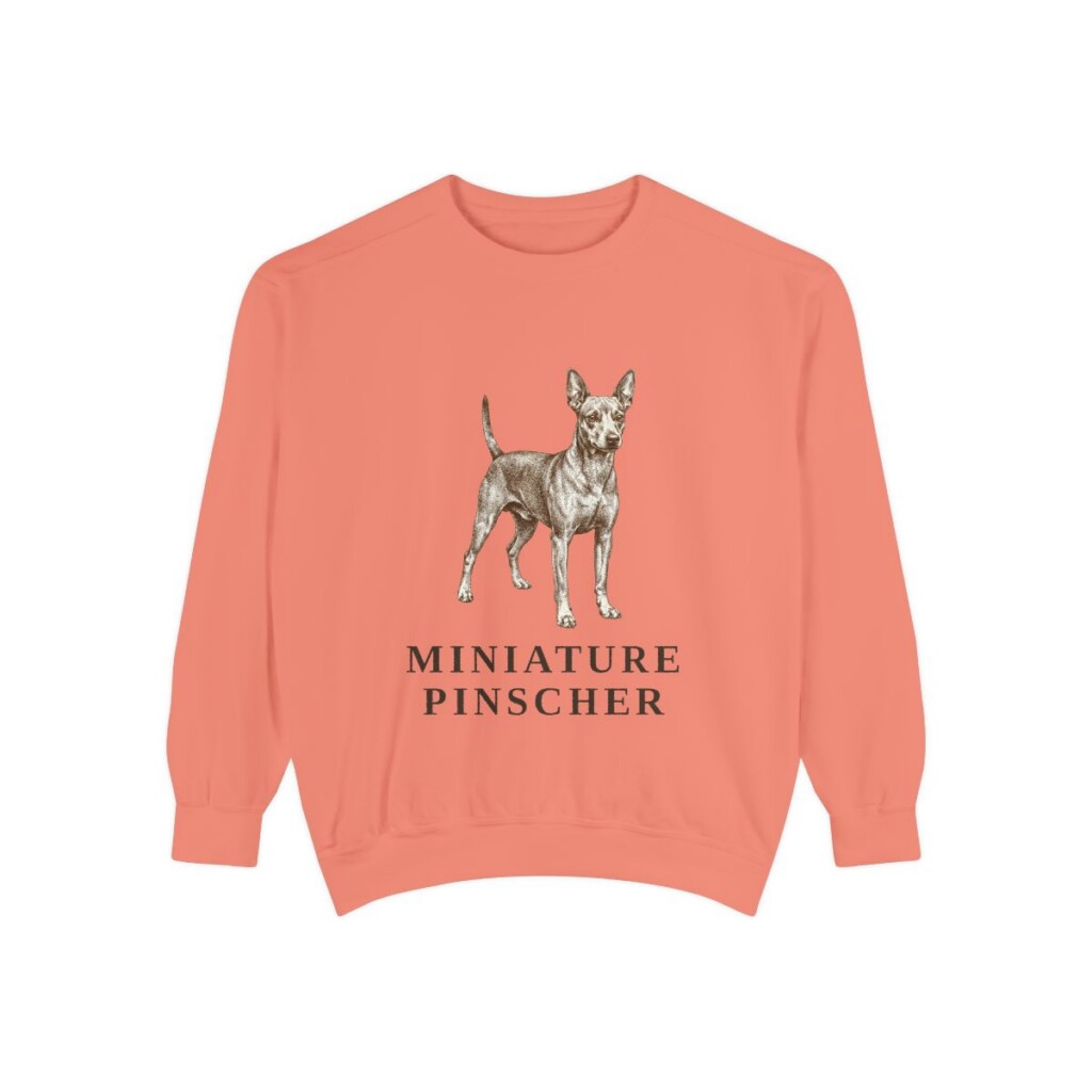 Miniature Pinscher Sweatshirt, Terracotta, front view