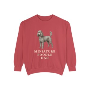 Miniature Poodle Dad Sweatshirt, Crimson, front view