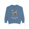 Miniature Poodle Humor Sweatshirt, Blue Jean, front view