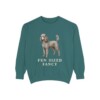 Miniature Poodle Humor Sweatshirt, Blue Spruce, front view