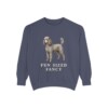 Miniature Poodle Humor Sweatshirt, Denim, front view