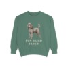 Miniature Poodle Humor Sweatshirt, Light Green, front view