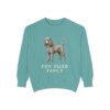 Miniature Poodle Humor Sweatshirt, Seafoam, front view